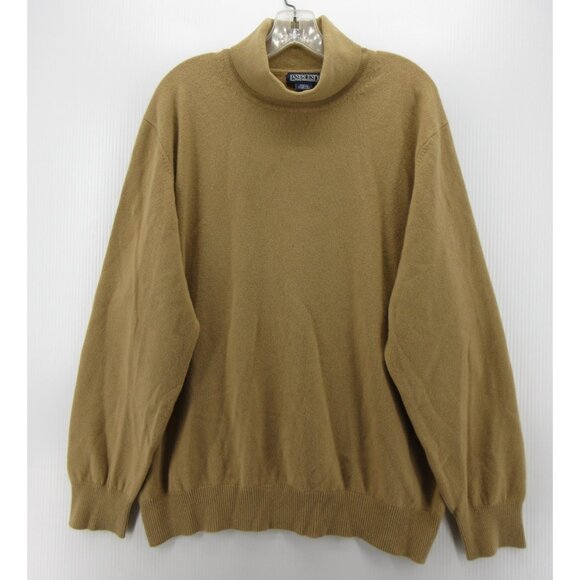 VINTAGE Lands End Sweater Large Cashmere Turtleneck Pullover Classic * - Picture 1 of 11